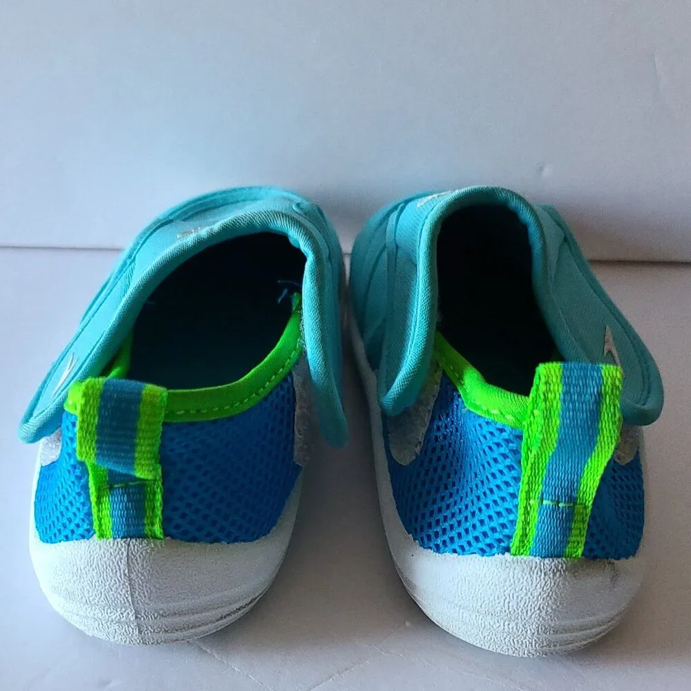 SPEEDO TODDLER BOYS' HYBRID WATER SHOES |BLUE|TURQUOISE|MEDIUM 7/8| BEACH& POOL